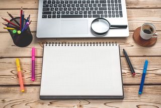 Working Desk In Office With Available Copy Space